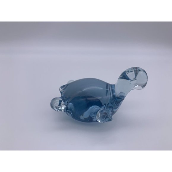 Turtle - Blue Glass Figurine / Paperweight - 3.25" x 2" - 5 Ounces - Picture 8 of 8